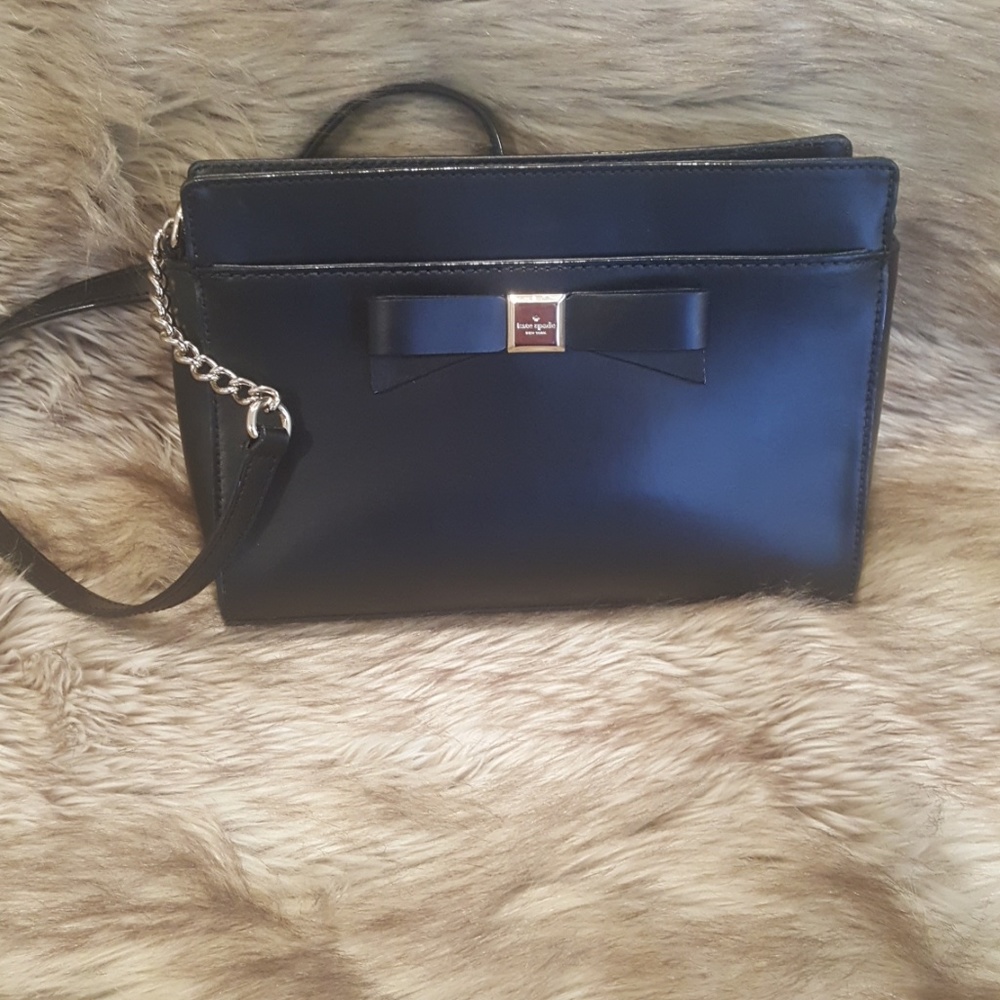 Authentic Black Leather Kate Spade bag.